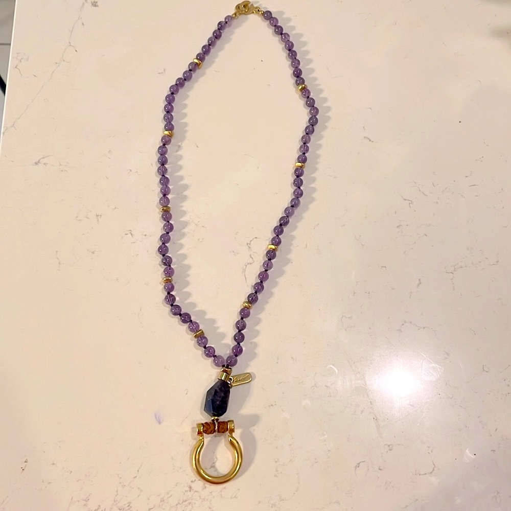Real amethyst necklace beautiful and unique